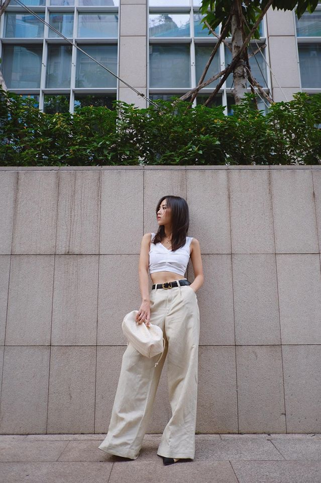 Croptop và trousers pants tại Vintage.gout