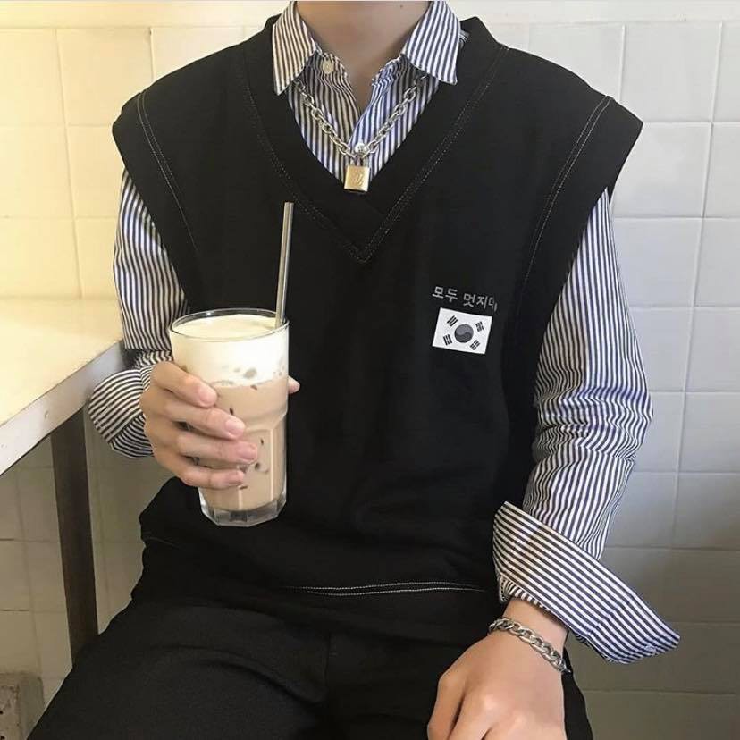 Tặng Giấy Thơm + FREESHIP ] Áo Gile Thêu Cờ Hàn Quốc - Áo Khoác Ngoài Nam Nữ Hàn Quốc [ Form UNISEX ] | Lazada.vn