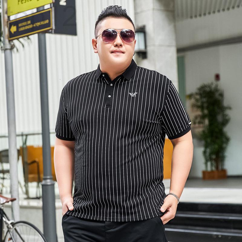 Men's T-Shirts designer Fat men's fashion casual short sleeve polo shirt fat guy plus size half Lapel T-shirt summer coat B55T